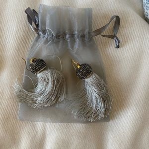 Silk tassel earrings